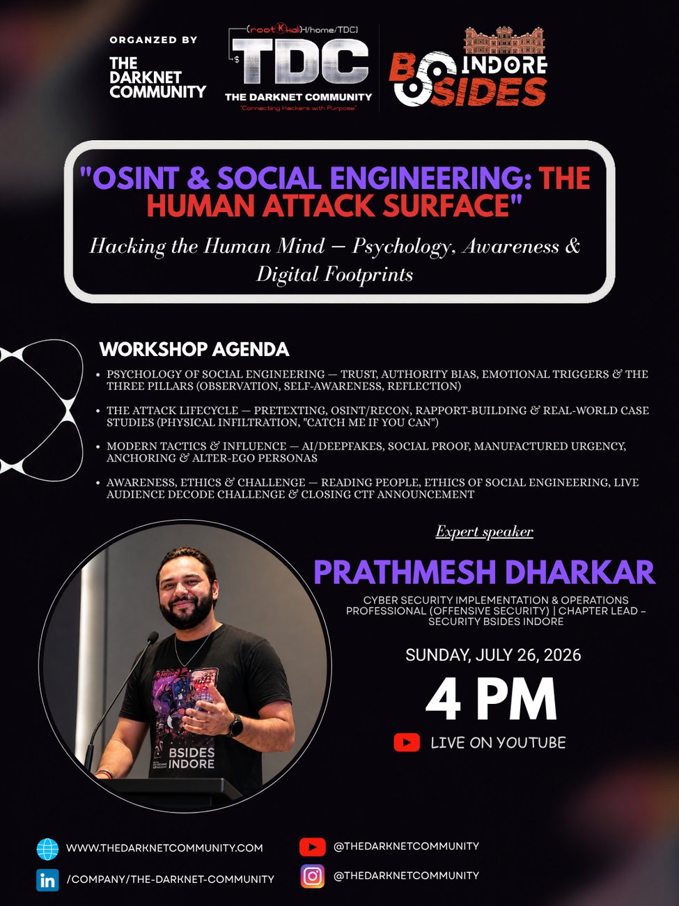 OSINT & Social Engineering: The Human Attack Surface, workshop banner